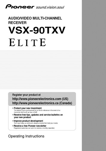 Pioneer vsx 90txv ricevitore - pioneer, vsx-90txv